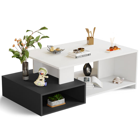 Couchtisch Wohnzimmertisch, Coffee Table mit offener Stauraum, Sofatisch holz