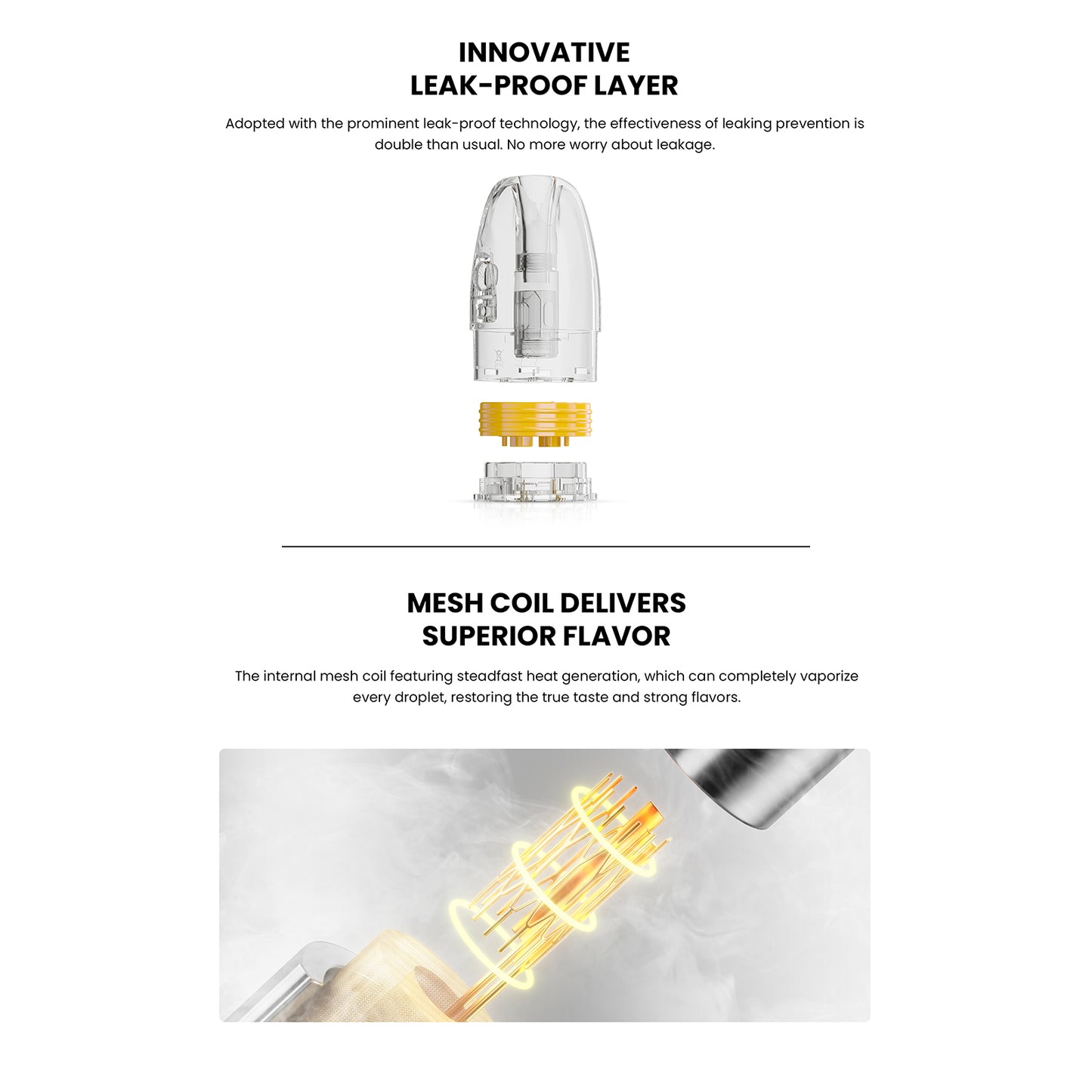 Vape Nachfüllbar, LEVIN PK Pod System E Zigarette 3ml 1000mAh, Aufladbare Zest Bar Vape Farbe Grau, 0 Nikotin